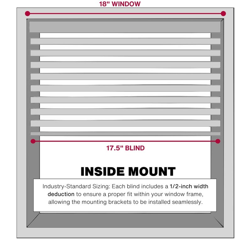 LOTUS & WINDOWARE Cordless Mini Blind, 1" Vinyl Slats, 18" Wide x 42" Long - White, Window Blinds for Home and Office, Interior Door Blinds - Light Filtering - Image 4